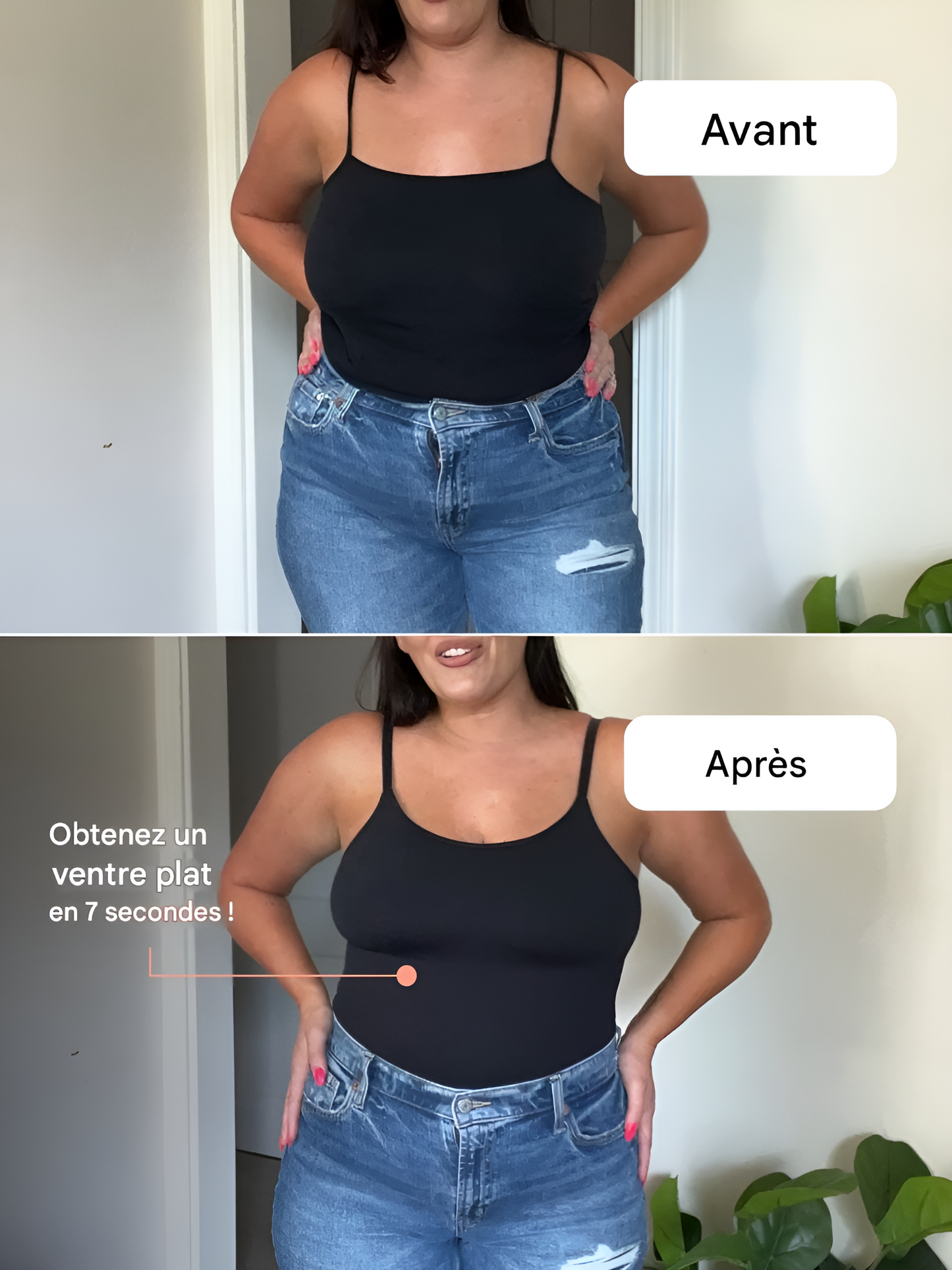 Débardeur Gainant Confortable - 3 en 1 ,Un gainage, un débardeur, et un soutien-gorge.