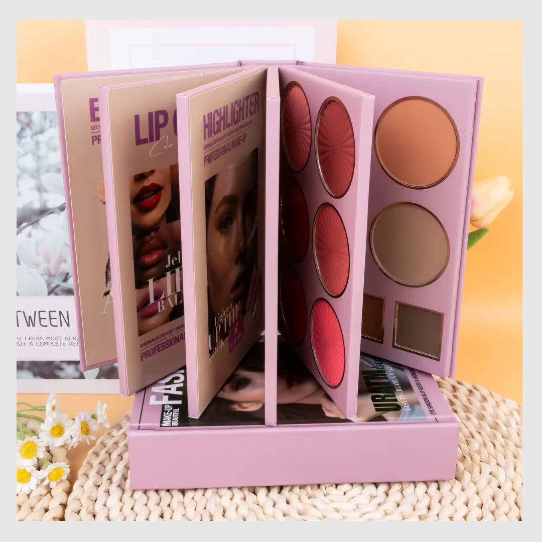 Livre de maquillage magique - Palette de maquillage multifonctionnelle de 67 couleurs