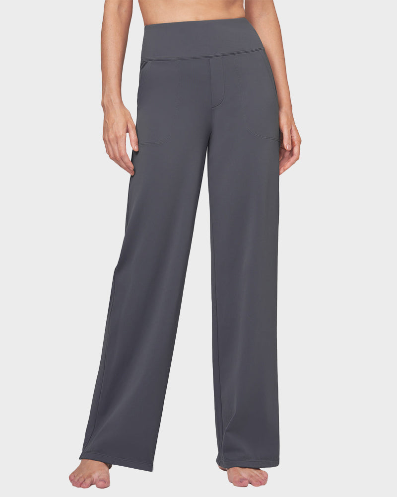 Élégancia™ – Pantalon Large Taille Haute Confort Chic