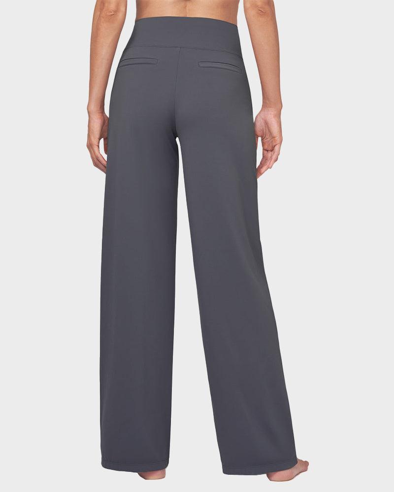 Élégancia™ – Pantalon Large Taille Haute Confort Chic