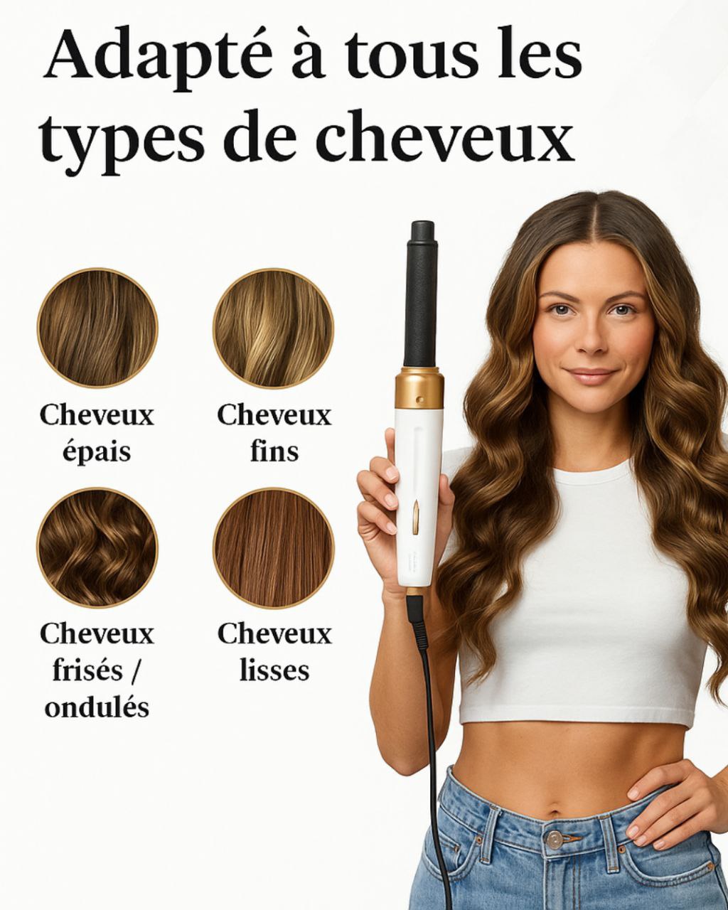 Le StyleAir™ 5-en-1 : L'outil Tout-en-Un pour des Cheveux Parfaits