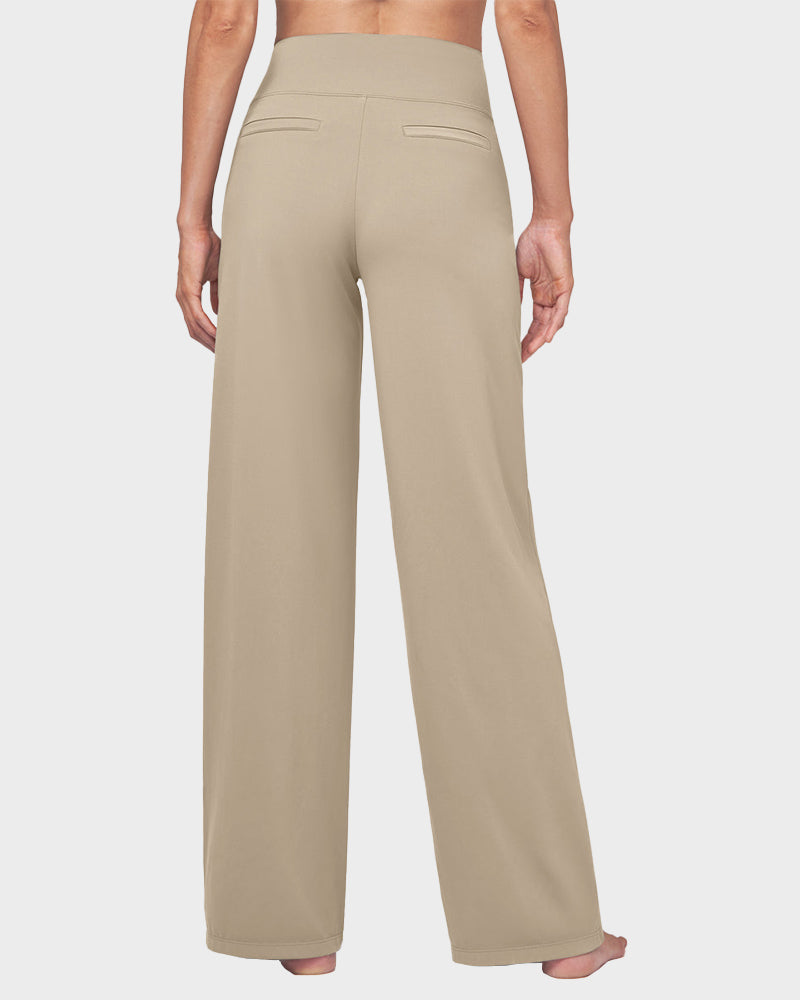 Élégancia™ – Pantalon Large Taille Haute Confort Chic