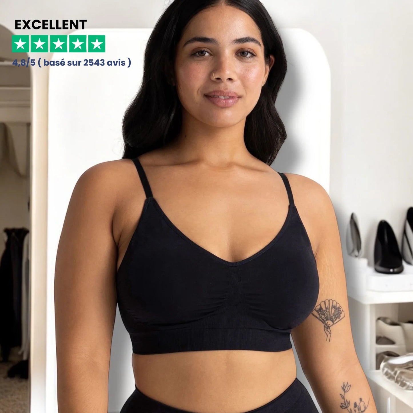 Brassière Massante Sculptéa™ Taille ajustable (convient aux bonnets A à E)
