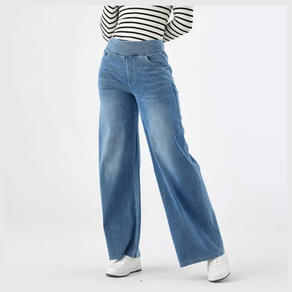Pantalon élastique et confortable avec taille haute