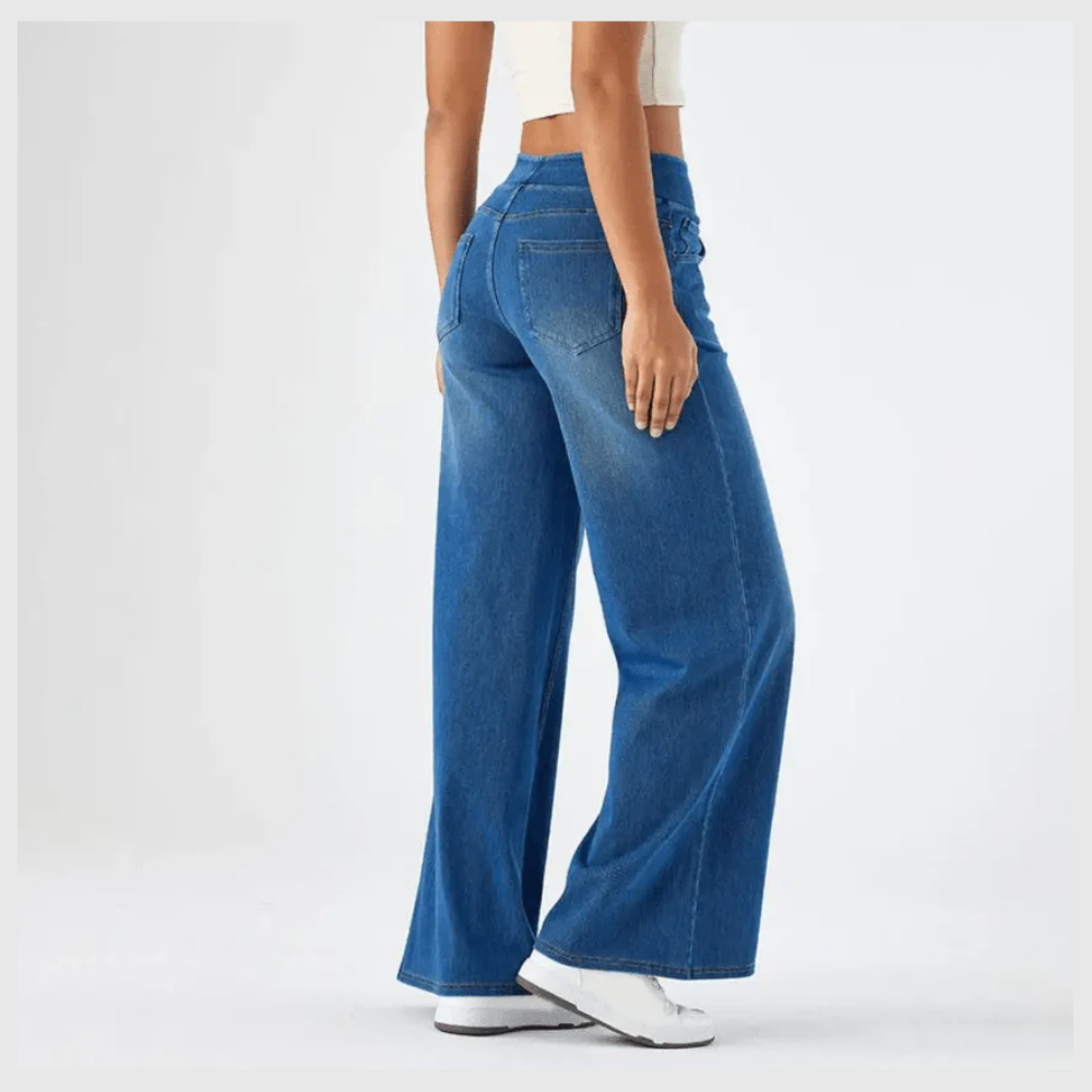 Pantalon élastique et confortable avec taille haute
