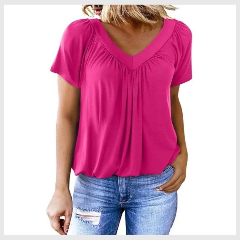 T-shirt Col V Ultra-Confort – Pour un Look Décontracté & Chic