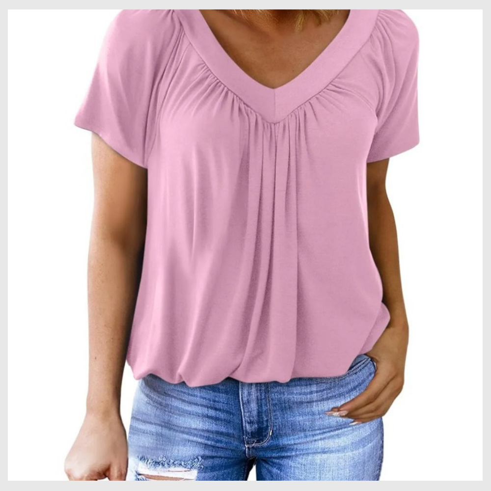 T-shirt Col V Ultra-Confort – Pour un Look Décontracté & Chic
