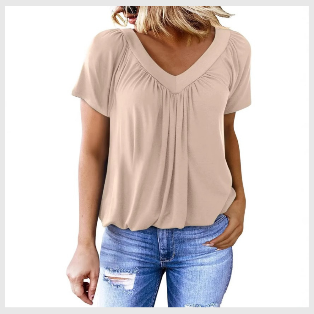 T-shirt Col V Ultra-Confort – Pour un Look Décontracté & Chic