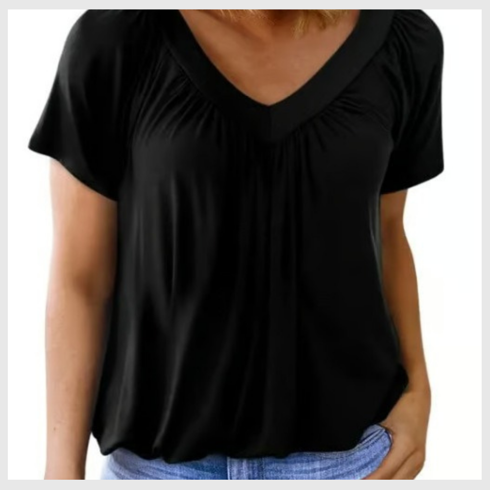T-shirt Col V Ultra-Confort – Pour un Look Décontracté & Chic
