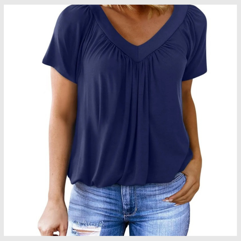 T-shirt Col V Ultra-Confort – Pour un Look Décontracté & Chic