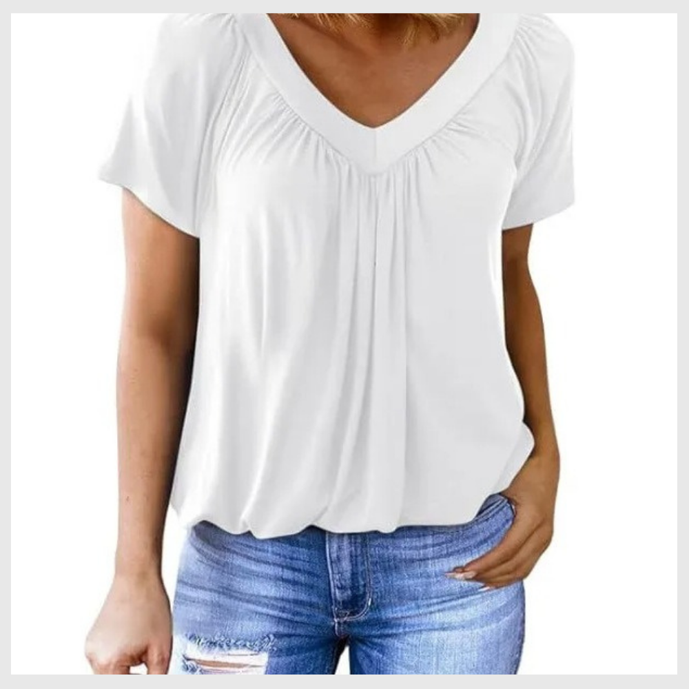 T-shirt Col V Ultra-Confort – Pour un Look Décontracté & Chic