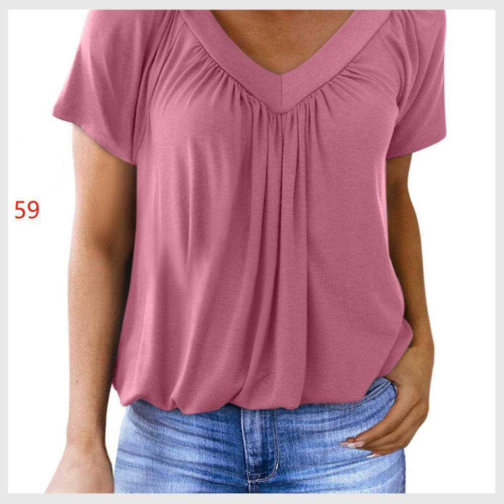 T-shirt Col V Ultra-Confort – Pour un Look Décontracté & Chic