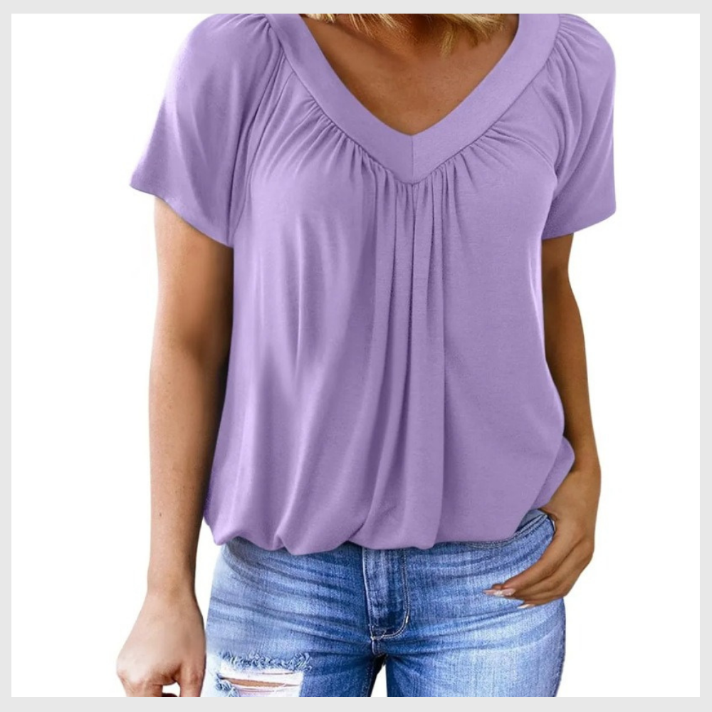 T-shirt Col V Ultra-Confort – Pour un Look Décontracté & Chic