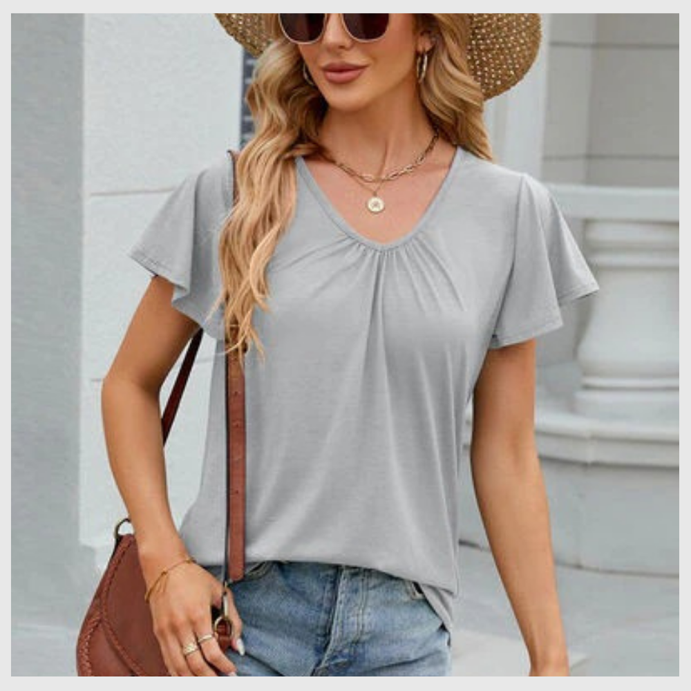 T-shirt Col V Ultra-Confort – Pour un Look Décontracté & Chic