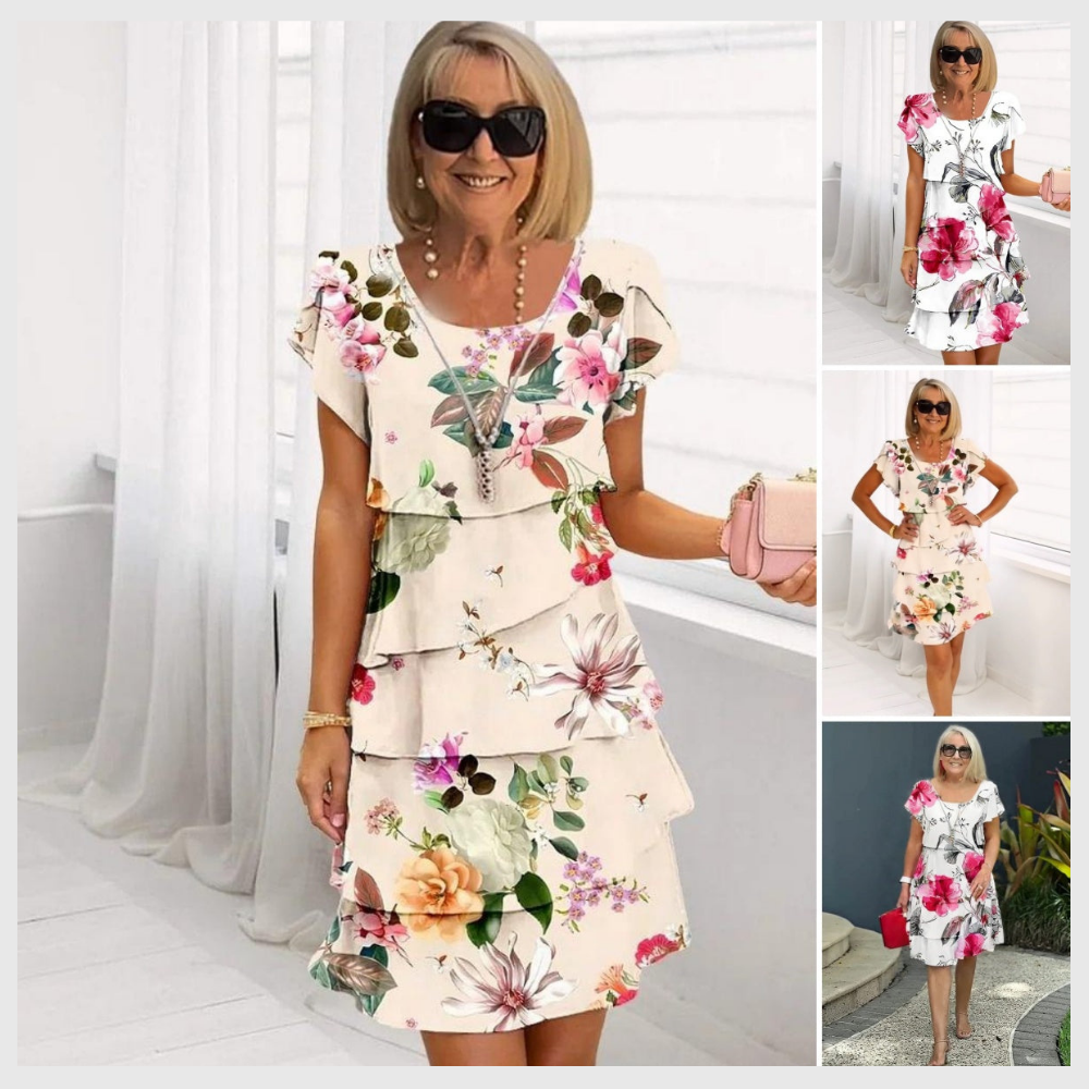 Robe fluide fleurie – Élégance & confort