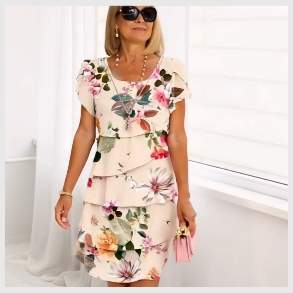 Robe fluide fleurie – Élégance & confort