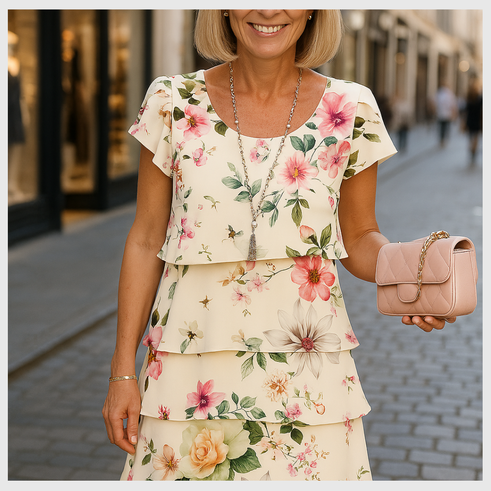 Robe fluide fleurie – Élégance & confort