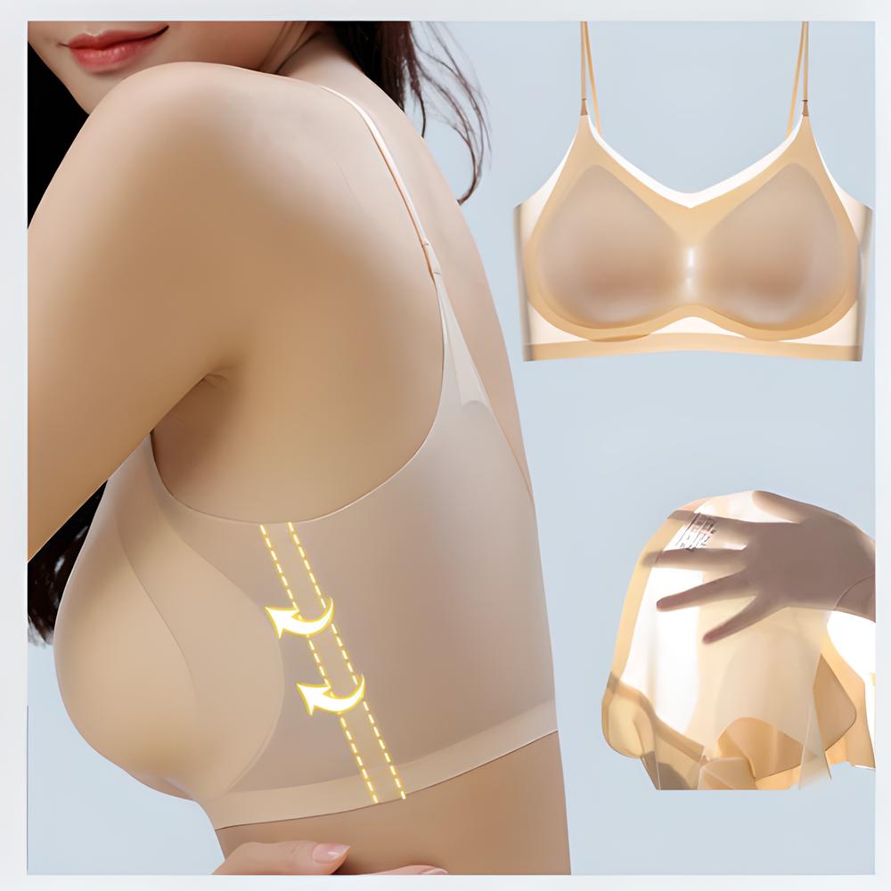 Soutien-gorge confortable en fibre glacée ultra-mince sans couture