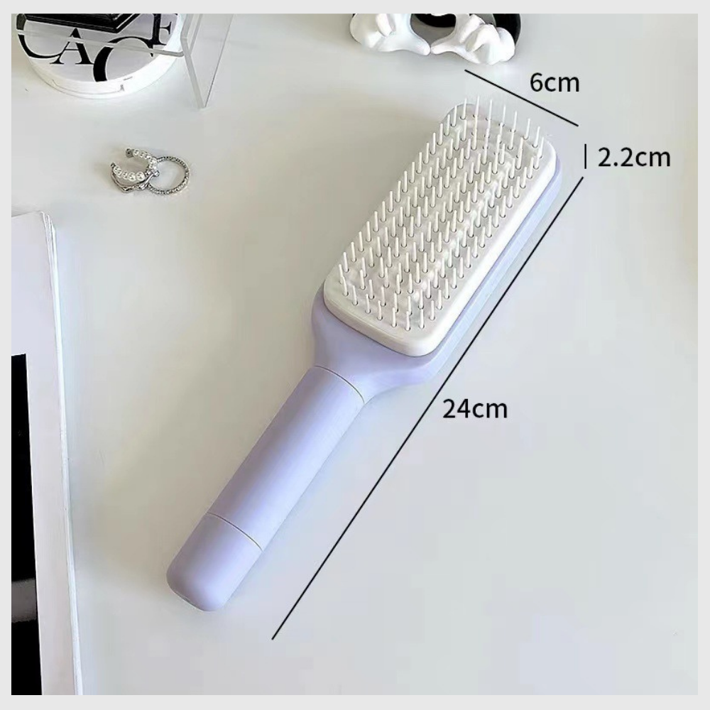 Brosse à cheveux autonettoyante