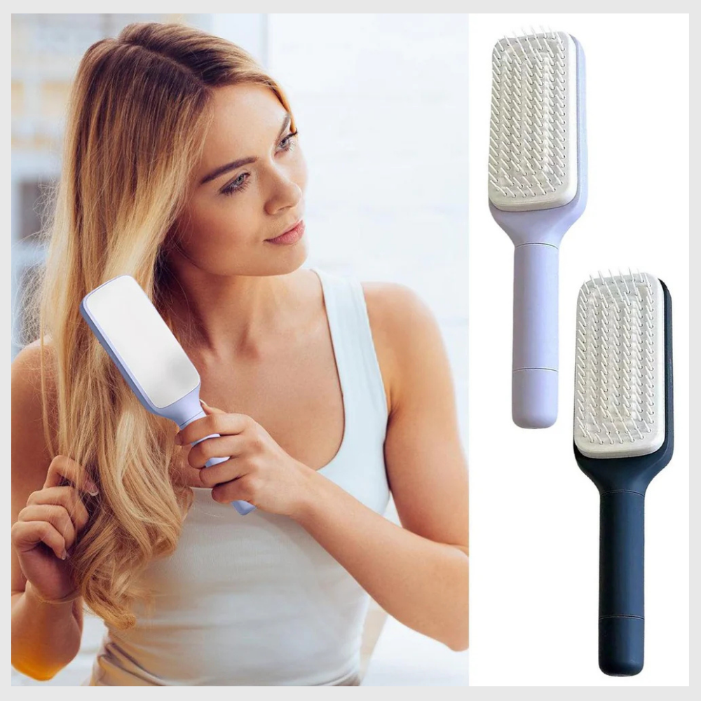 Brosse à cheveux autonettoyante