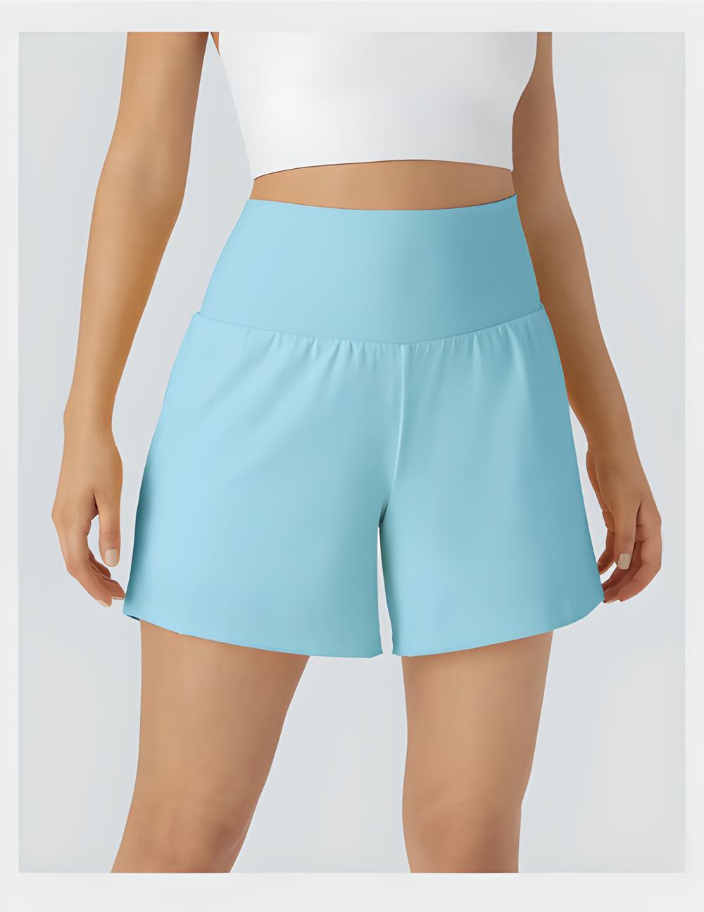 Short d'entraînement 2 en 1 taille super haute 5'' pour femme