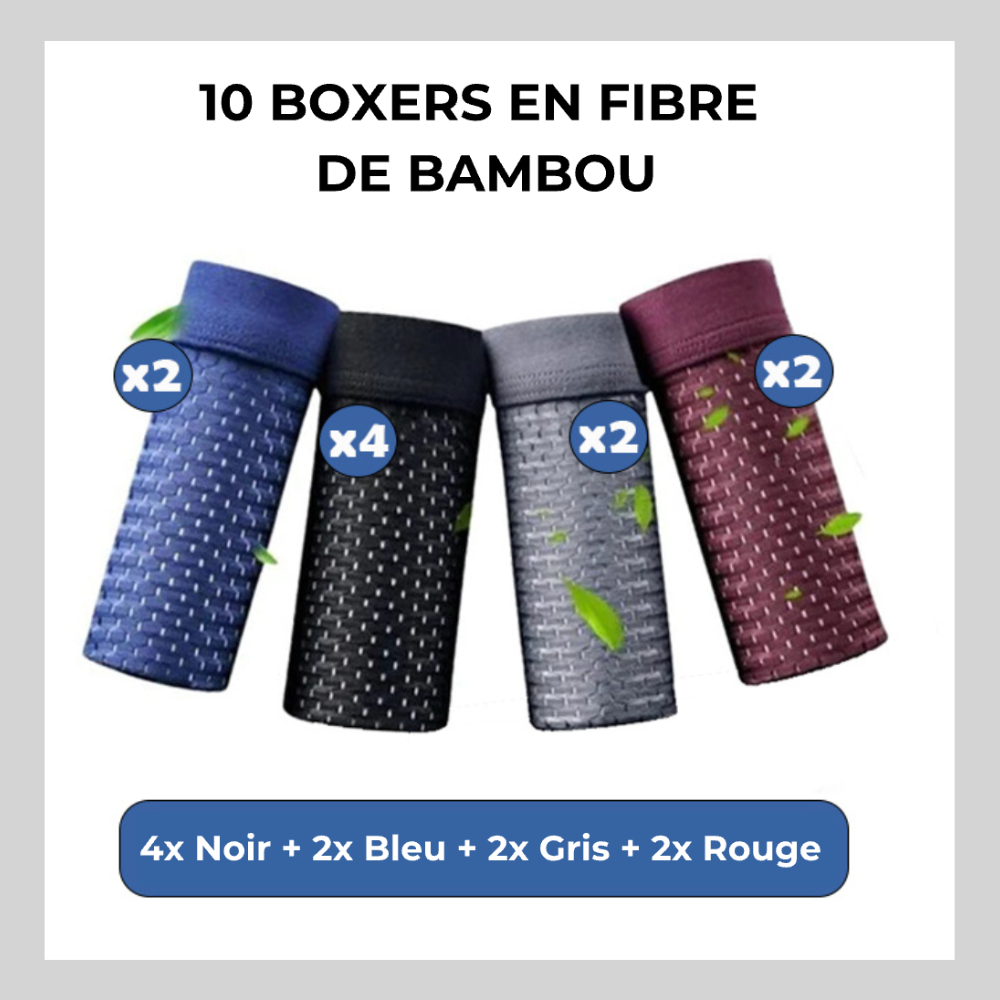 Boxers en fibre de bambou pour hommes