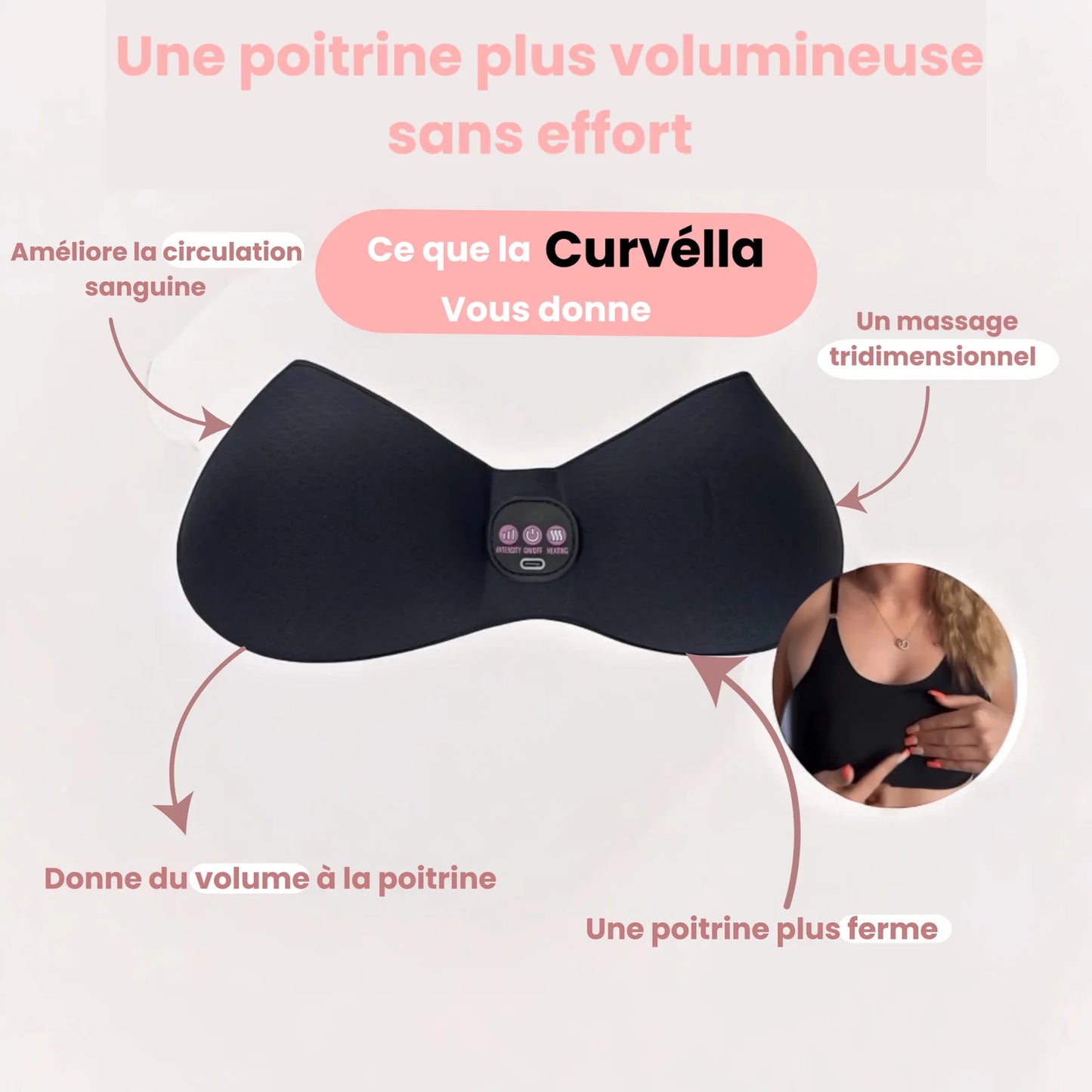 Brassière Massante Sculptéa™ Taille ajustable (convient aux bonnets A à E)