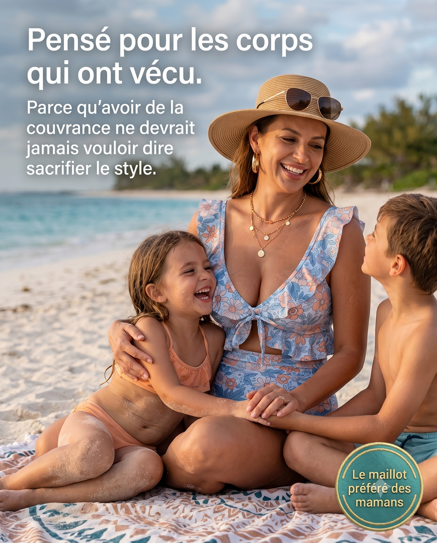 Maillot Une-Pièce Floralie™ — Effet Gainant & Couvrance Confort