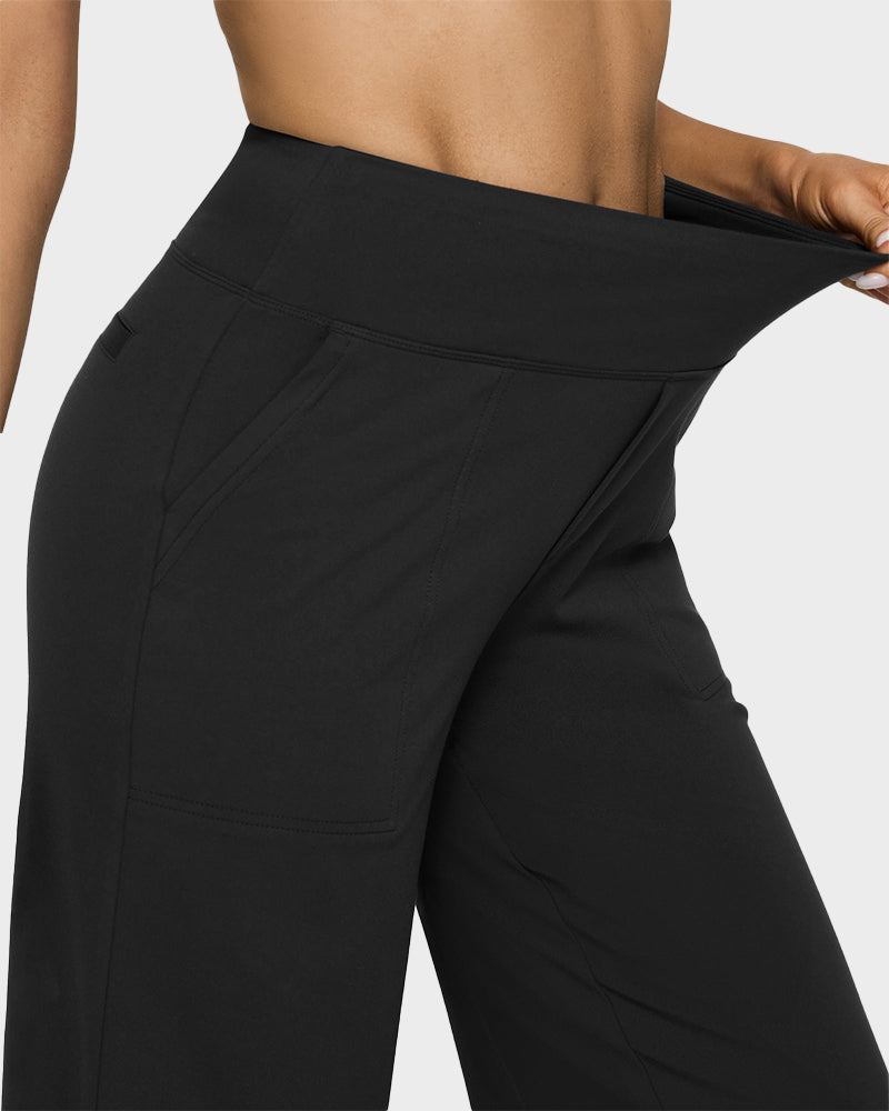 Élégancia™ – Pantalon Large Taille Haute Confort Chic