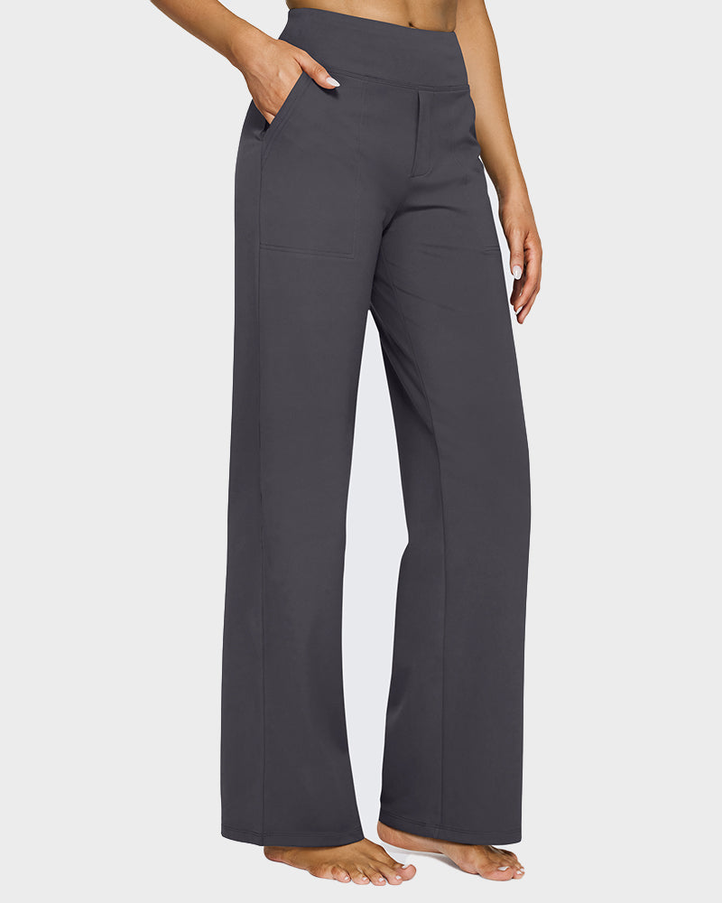 Élégancia™ – Pantalon Large Taille Haute Confort Chic