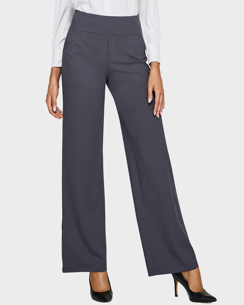 Élégancia™ – Pantalon Large Taille Haute Confort Chic