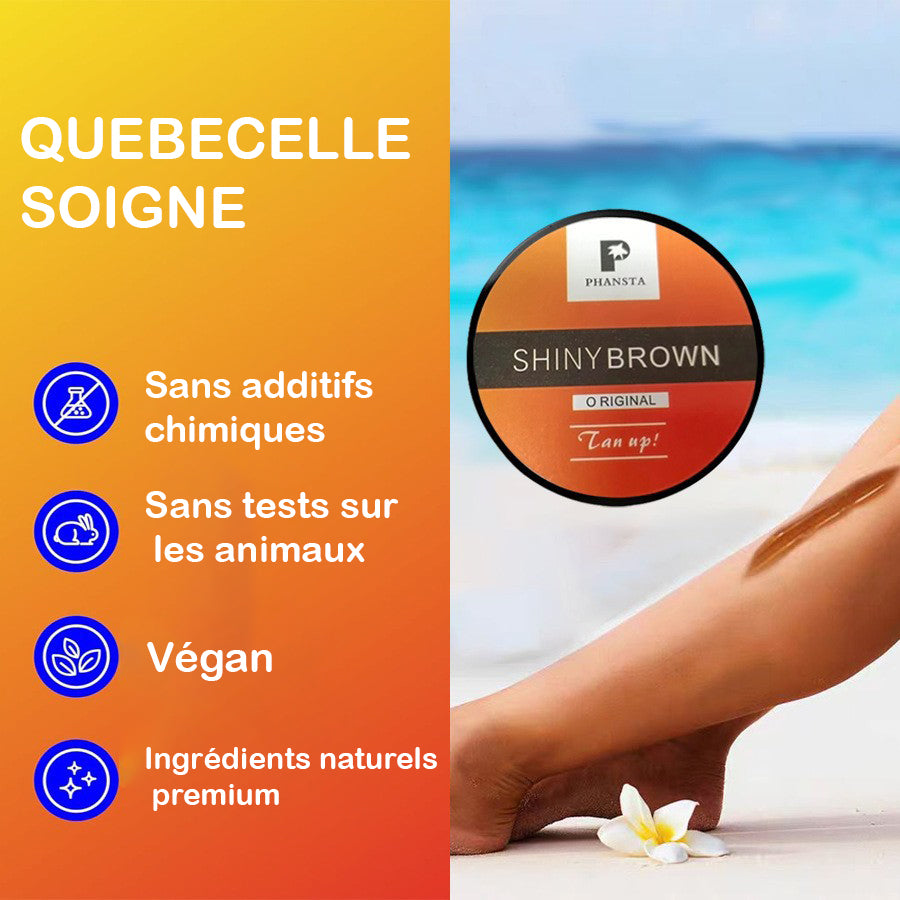 ShinyBrown™-Lotion autobronzante pour aider à obtenir un teint plus foncé