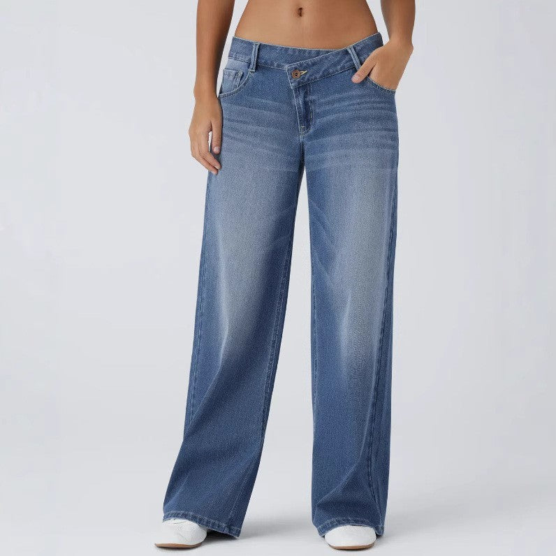 Jeans baggy décontractés et confortables avec coupe large tendance