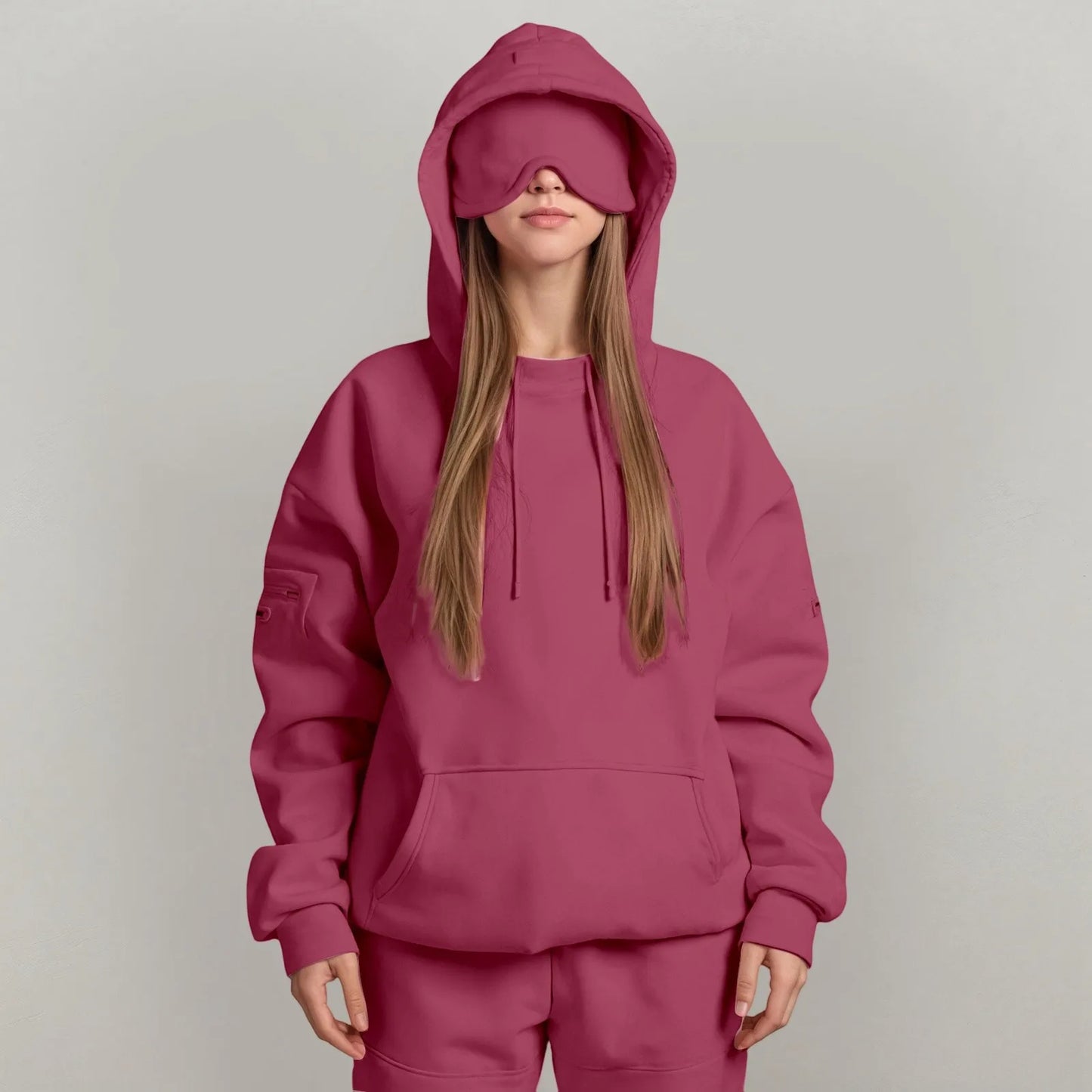ZenVoyage™ – Sweat à capuche Chic avec masque pour les yeux de voyage