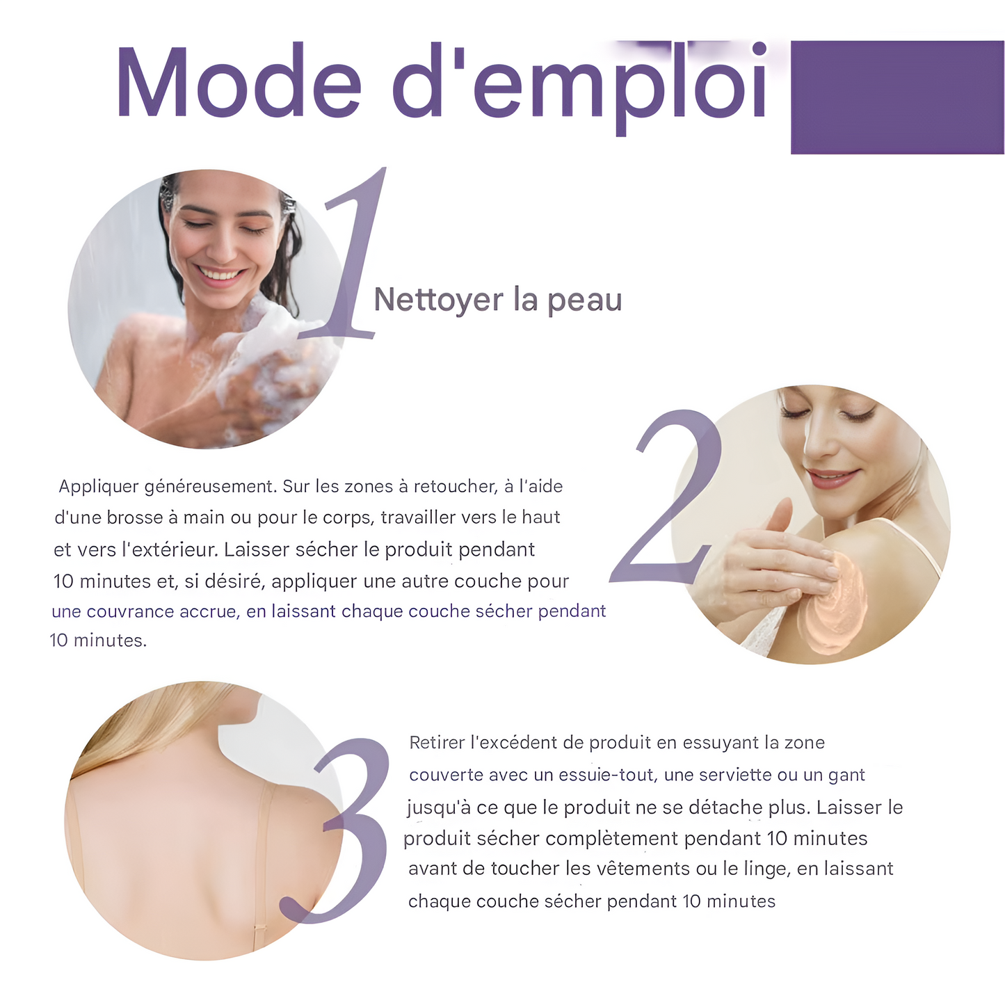 Correcteur de peau imperméable à l'eau pour les jambes et le corps