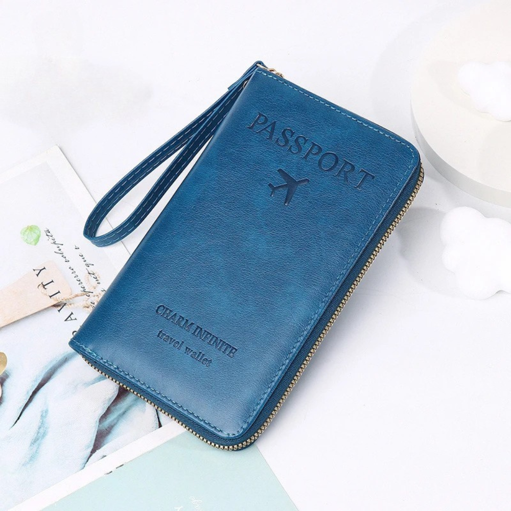 Cuirévo™ – Portefeuille RFID Chic pour Voyageurs Modernes.