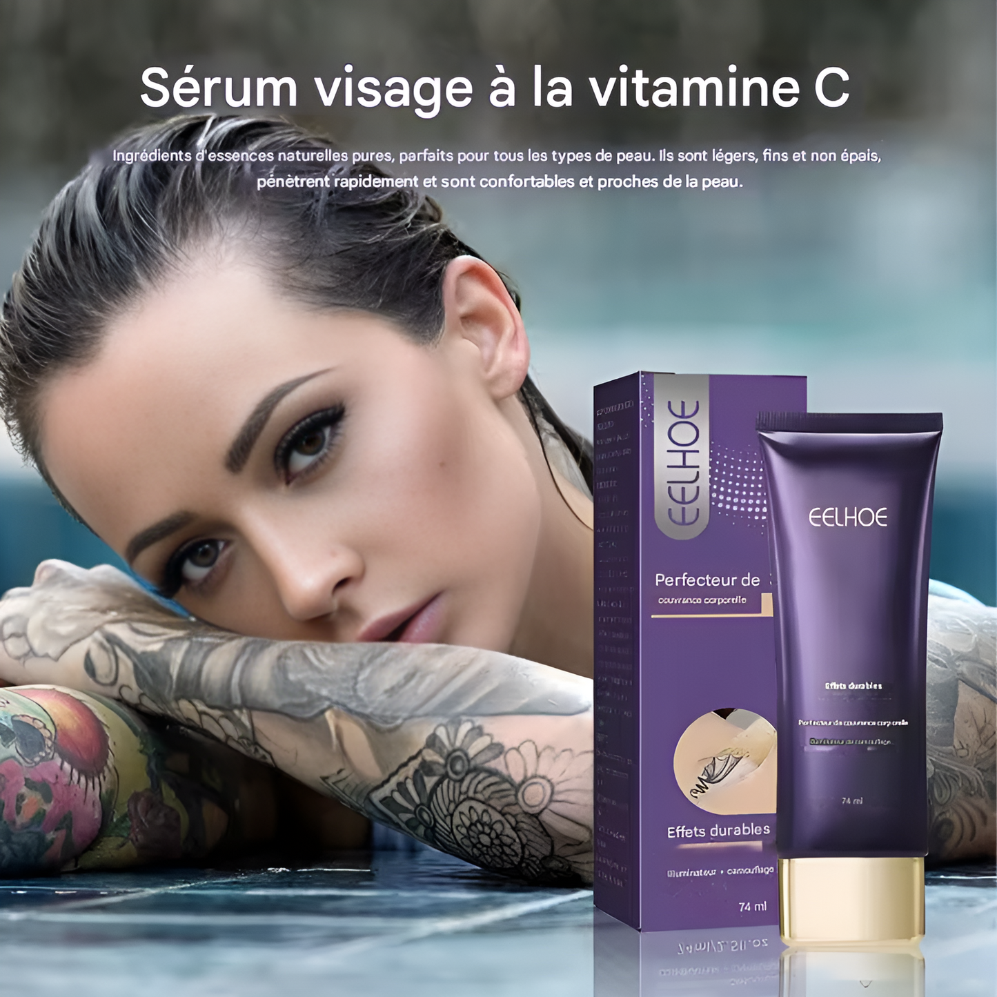 Correcteur de peau imperméable à l'eau pour les jambes et le corps