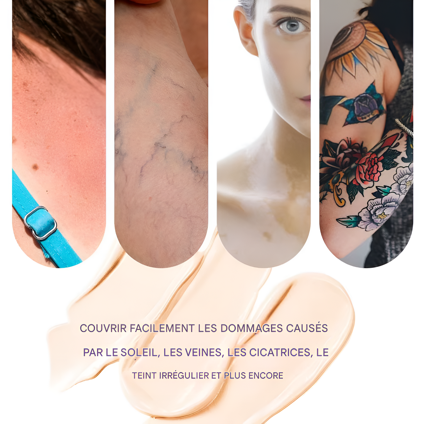Correcteur de peau imperméable à l'eau pour les jambes et le corps