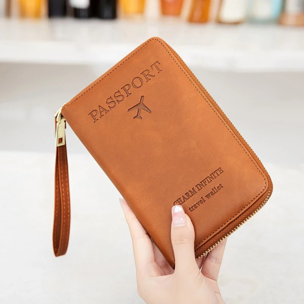 Cuirévo™ – Portefeuille RFID Chic pour Voyageurs Modernes.