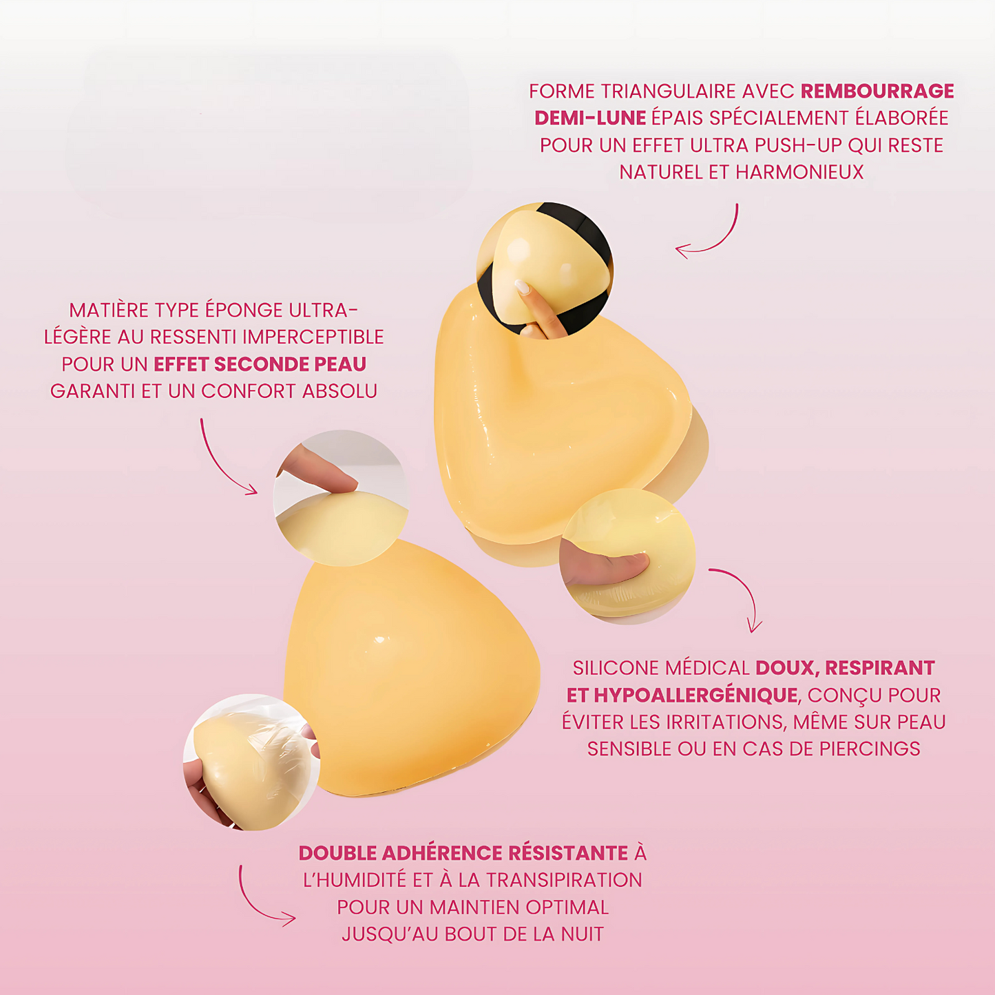 PushPads™ - Inserts Ultra Push-Up.