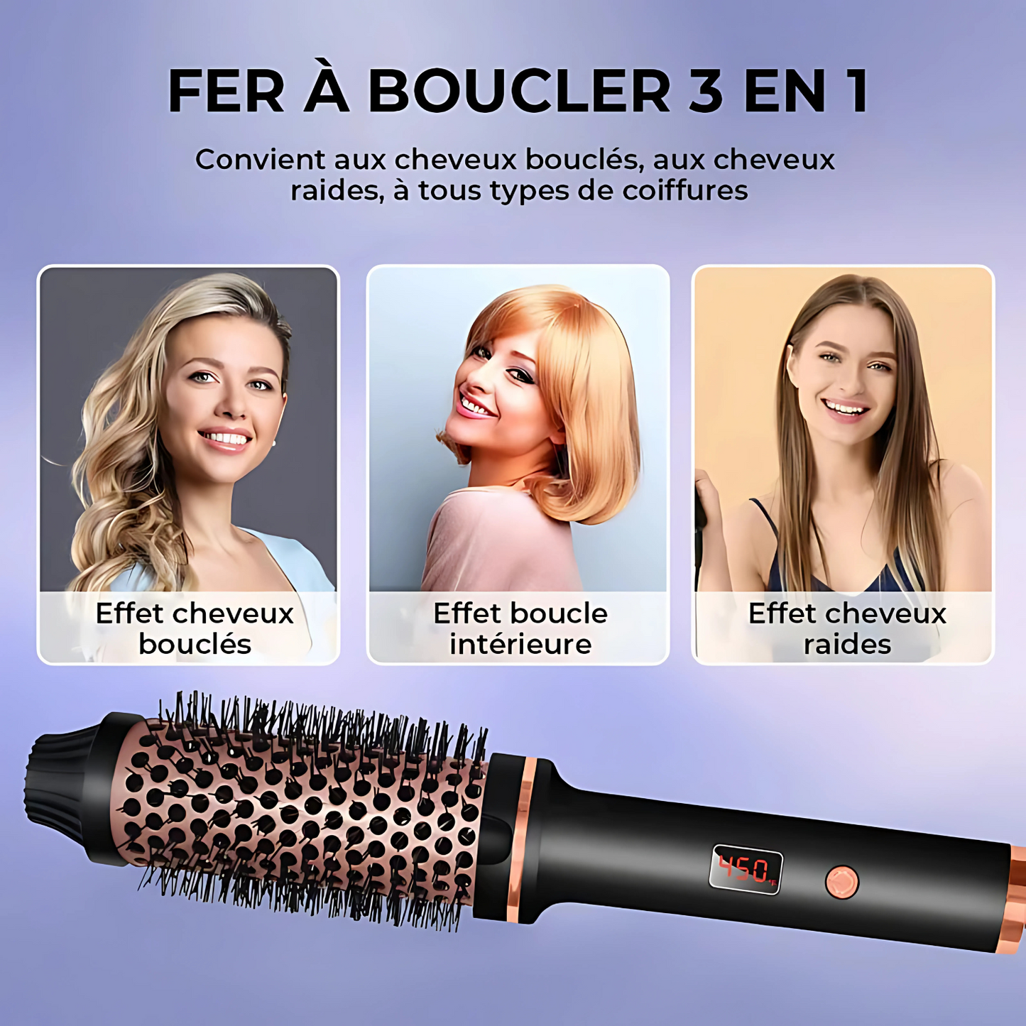 Curluxe™ - Brosse thermique 3 en 1