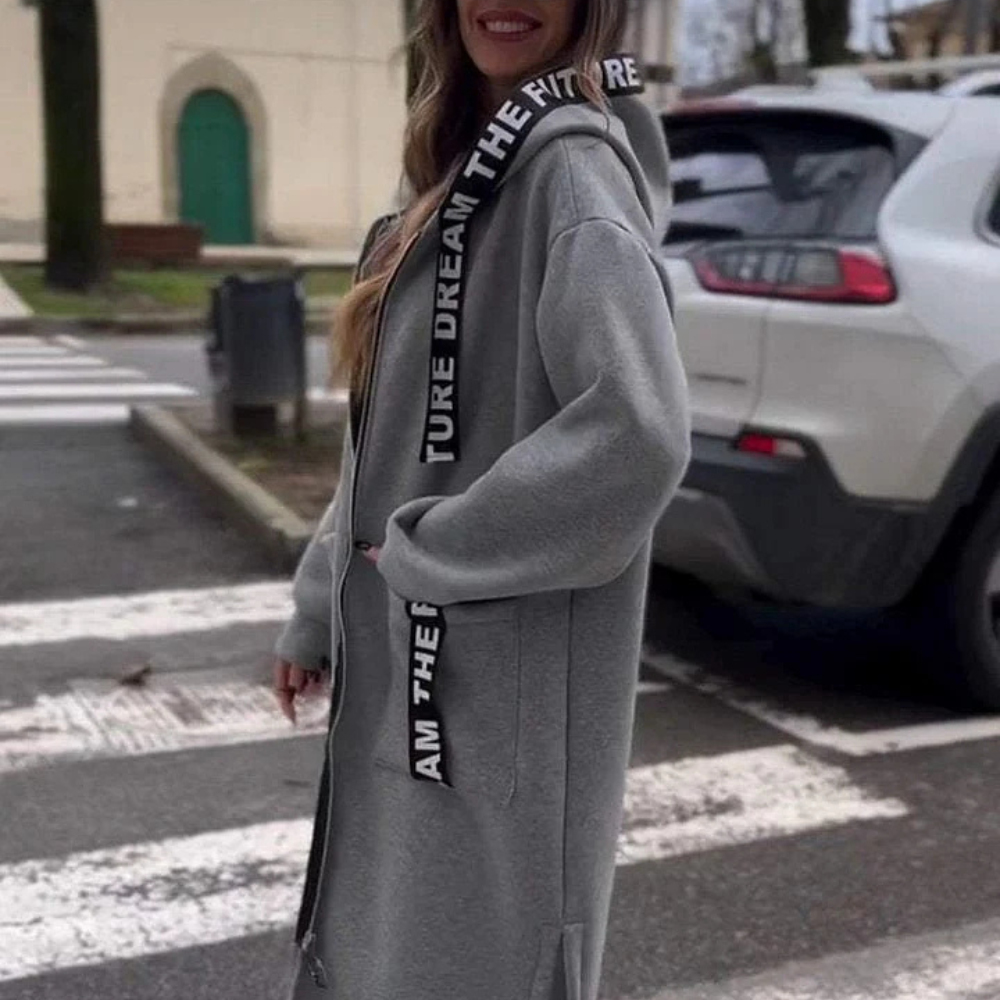 ÉclatHood™ – Sweat à capuche long et décontracté femme