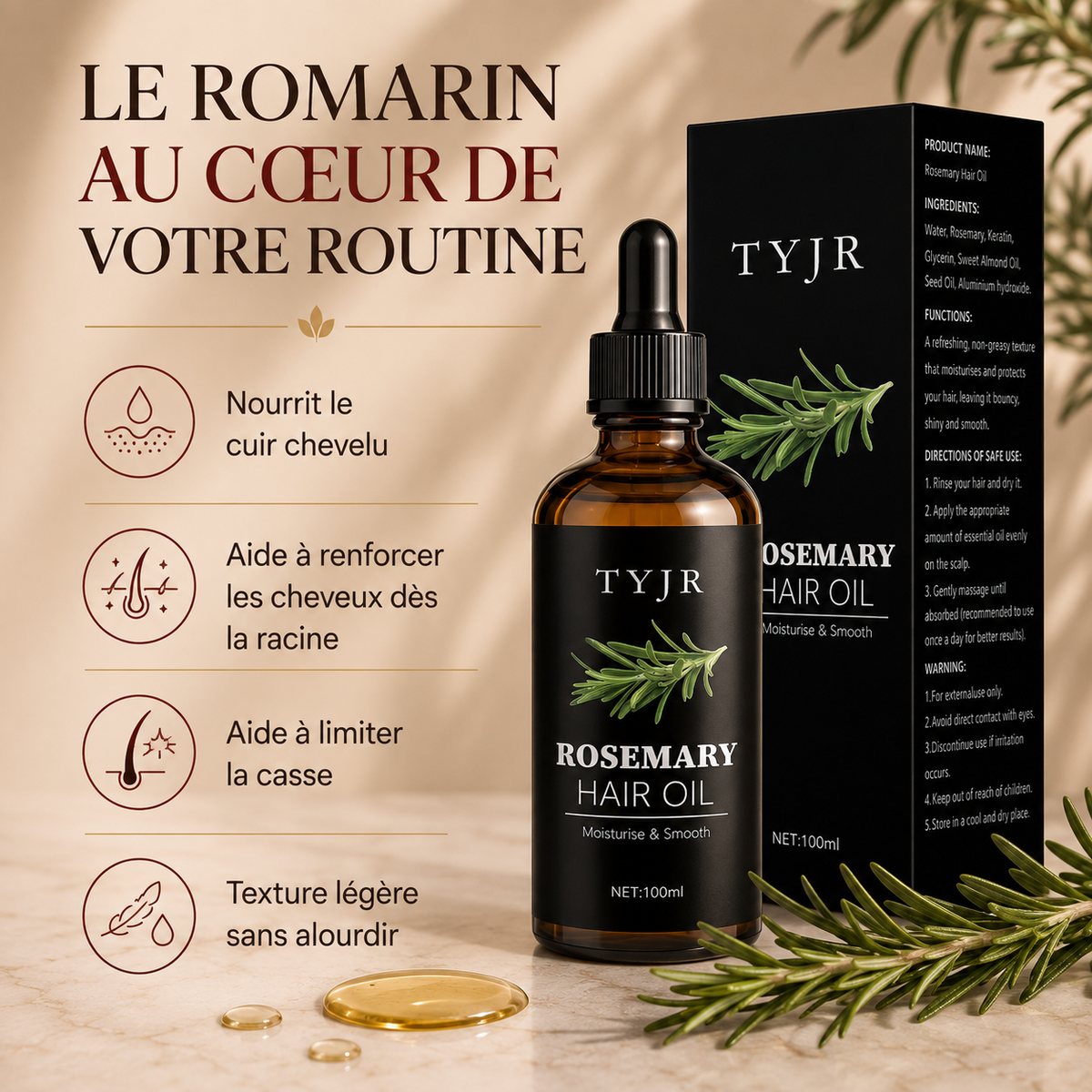 Racinéa™ — Brosse Massage Cuir Chevelu 3-en-1 avec Lumière Rouge & Diffuseur d’Huile