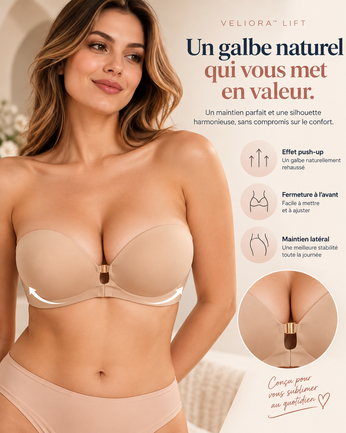 Veliora™ Lift — Soutien-gorge Push-Up Sans Bretelles