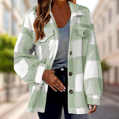 Chaudélia – Veste à Carreaux Confort Chic