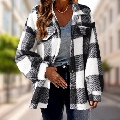 Chaudélia – Veste à Carreaux Confort Chic