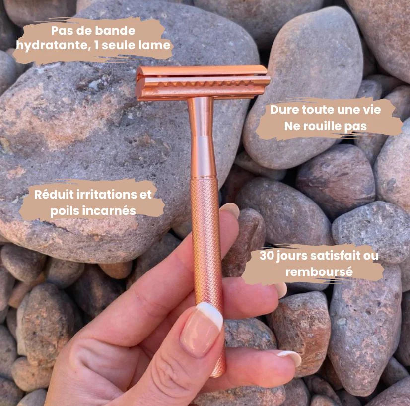 Rasoir de sûreté anti-douleurs et poils incarnés