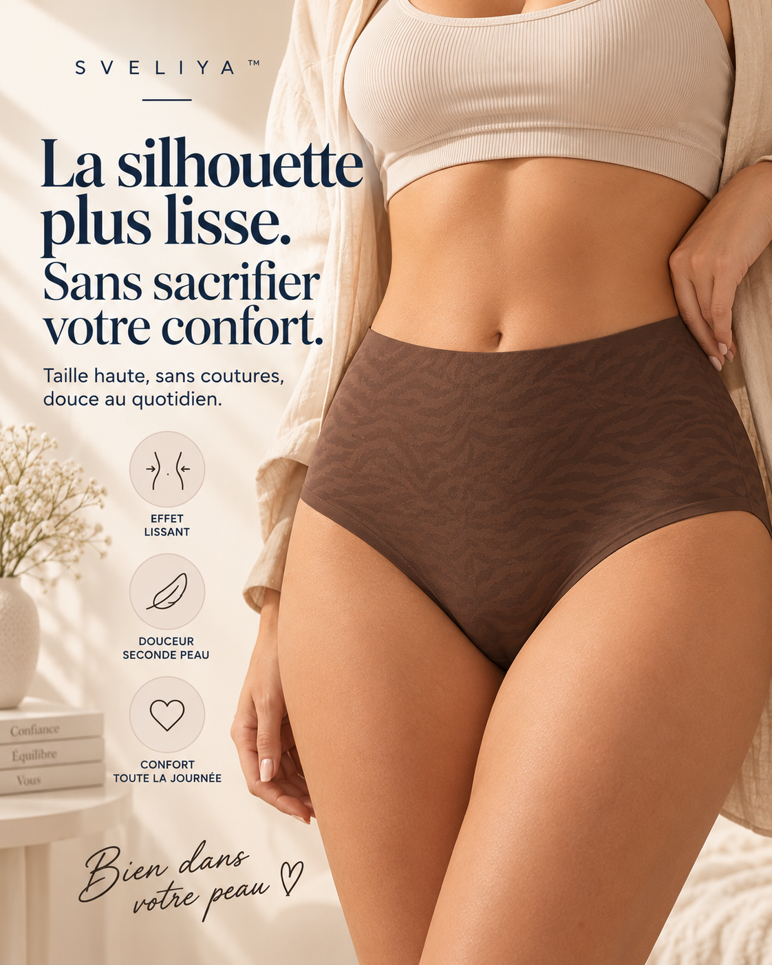 Sveliya™ — Culottes Gainantes Invisibles Taille Haute | Pack 3 ou 5