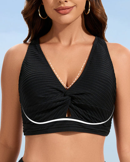Nautibelle™ – Bikini Sculptant Texturé à Taille Haute