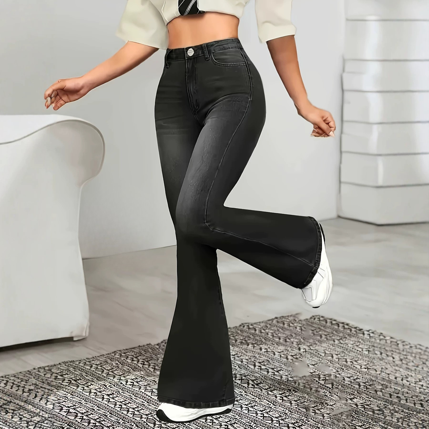 Jean Extra Flare Taille Haute – Coupe Flatteuse & Style Assumé